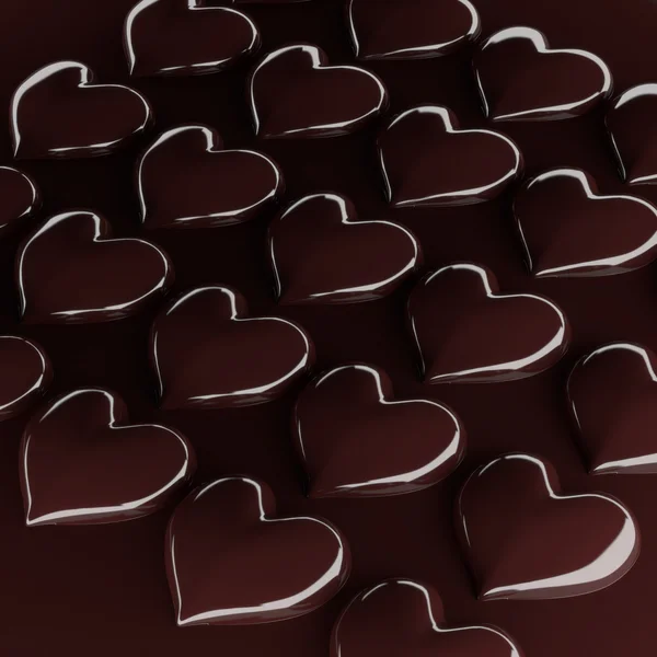 Cukroví čokoládové srdce. — Stock fotografie