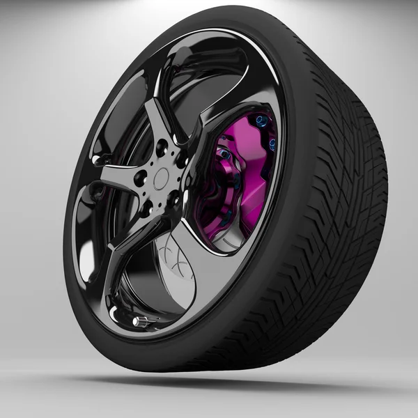 3D wheel versenyzés. — Stock Fotó