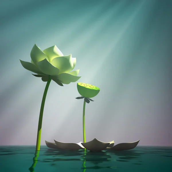 Lotus in fog. — Stock Photo, Image