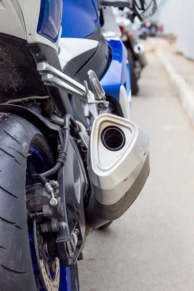 Выхлопная система мотоцикла Стоковое Изображение