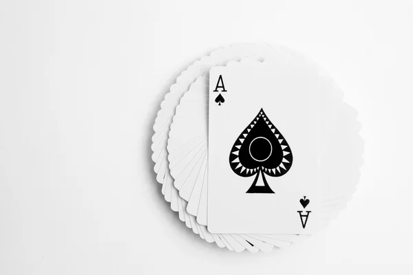 Deck of cards with ace on top