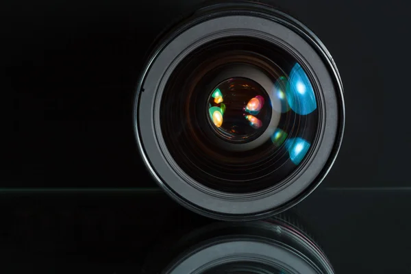 Professional photo lens in dark background — Stock Photo, Image