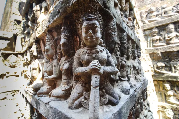 Ďábel úlevu socha v Kambodži angkor wat, Kambodža — Stock fotografie