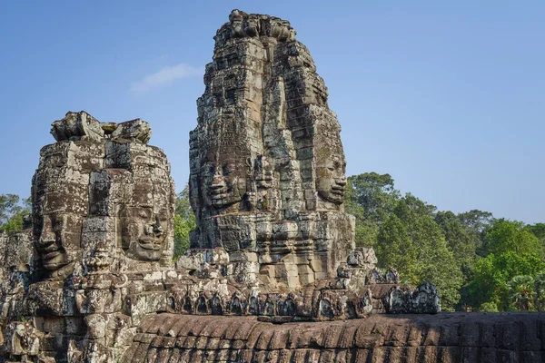 Angkor thom: świątyni bayon — Zdjęcie stockowe