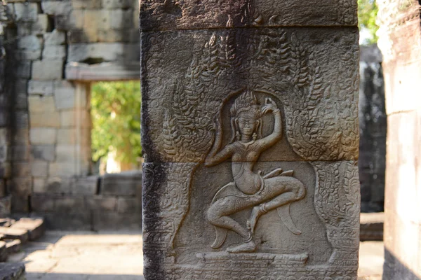 Aspara art angkor wat templo ruinas camboida —  Fotos de Stock