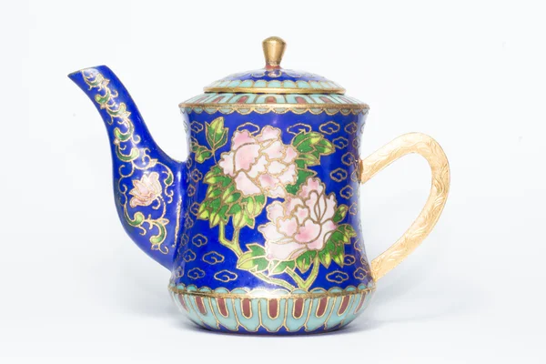 Cloisonne traditional chinese tea pot — Stock Photo, Image