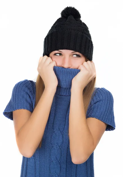 Bella ragazza in un cappello — Foto Stock