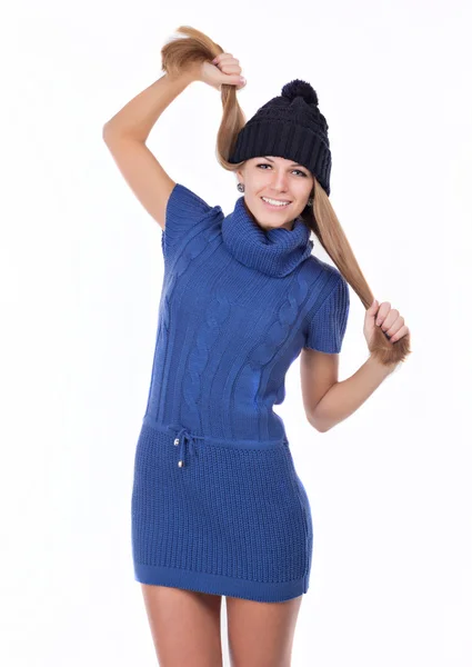 Bella ragazza in un cappello — Foto Stock