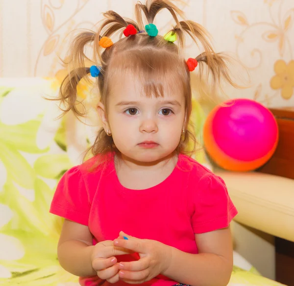 Photo of a beautiful little girl — Stock Photo, Image