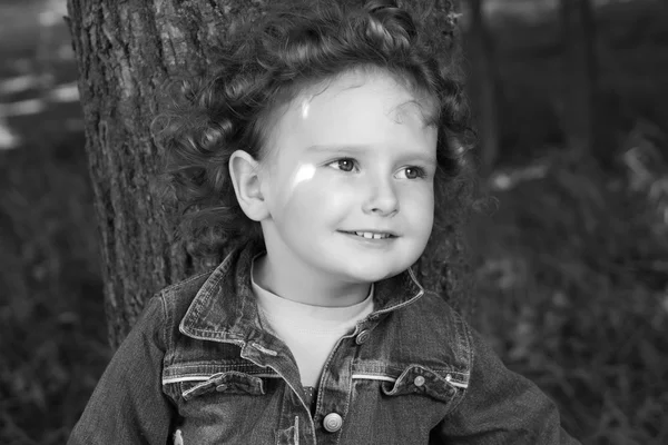 Portrait of a little curly girl — Stock Photo, Image