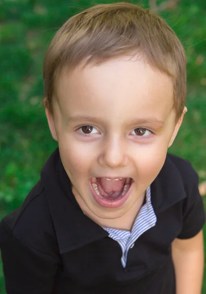 Portret van een kleine jongen huilen — Stockfoto