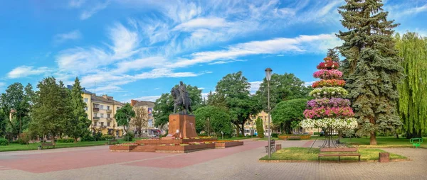 Ternopil Ucrânia 2021 Volya Maidan Danylo Halytskyi Monumento Ternopol Ucrânia — Fotografia de Stock
