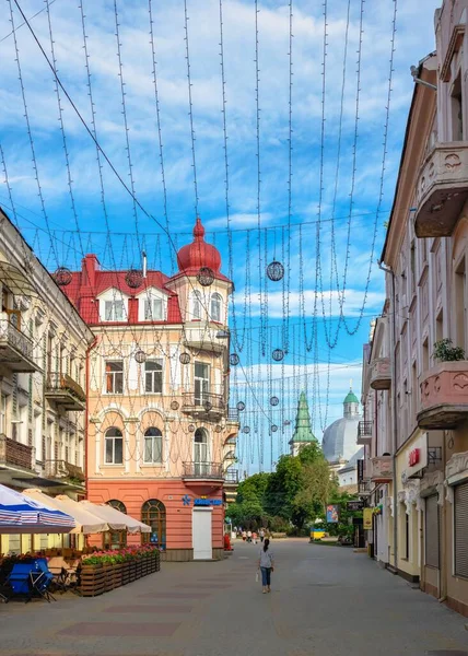 Ternopil Ucrânia 2021 Ruas Centro Histórico Cidade Ternopil Ucrânia Uma — Fotografia de Stock