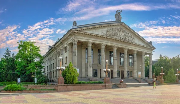 Ternopil Ukraina 2021 Dramatiska Teatern Ternopil Ukraina Solig Sommarmorgon — Stockfoto