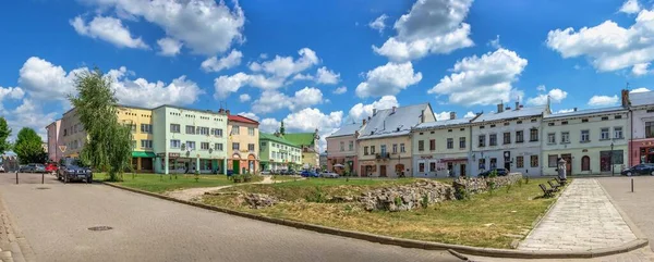 Zhovkva Ucrania 2021 Vicheva Plaza Del Mercado Ciudad Zhovkva Región — Foto de Stock