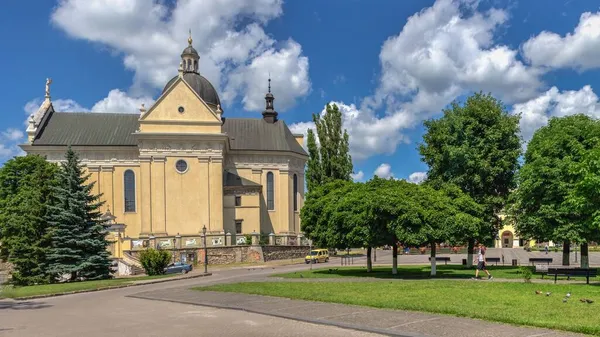 Zhovkva Ucrânia 2021 Vicheva Market Square Cidade Zhovkva Região Lviv — Fotografia de Stock