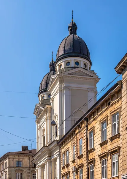 Lviv Ukraine 2021 Kirche Der Verklärung Des Herrn Der Altstadt — Stockfoto