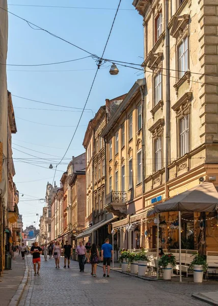 Lviv Ukrayna 2021 Ukrayna Nın Eski Lviv Kasabasındaki Krakowska Caddesinde — Stok fotoğraf