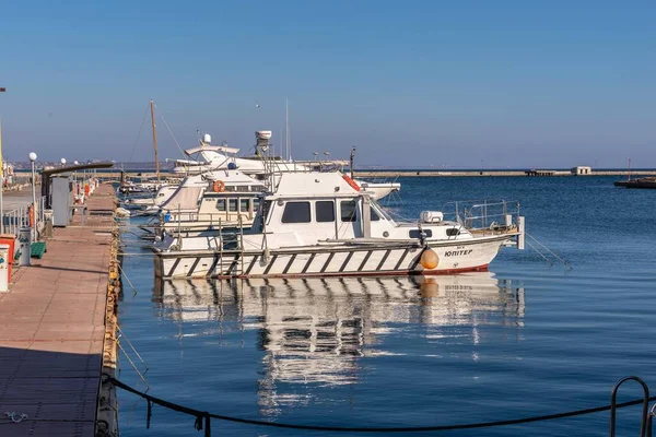 Одесса Украина 2021 Вид Одесского Пассажирского Морского Порта Украине Солнечный — стоковое фото