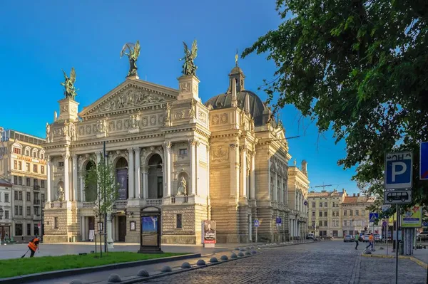 Lviv Ukraine 2021 Solomiya Krushelnytska Lviv State Academic Theatre Opera — Stockfoto