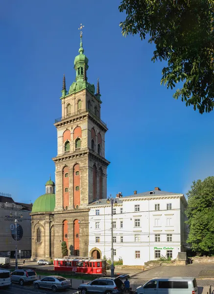 Lviv Oekraïne 2021 Kerk Van Hemelvaart Kornyakt Tower Kapel Van — Stockfoto