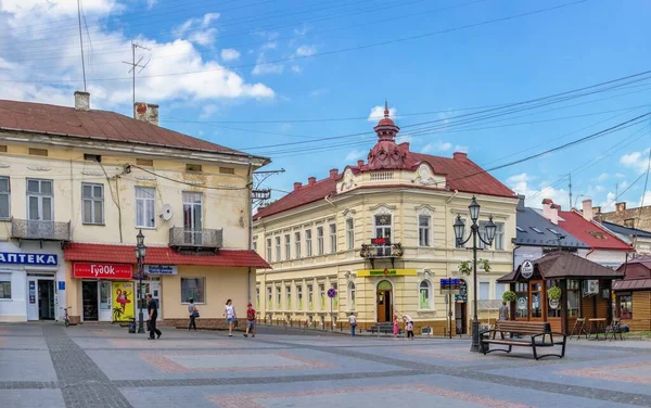 Drohobych Ucrânia 2021 Praça Mercado Drohobych Ucrânia Dia Verão — Fotografia de Stock