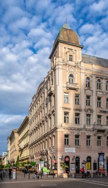 Macaristan 'ın eski Budapeşte kentinin sokakları