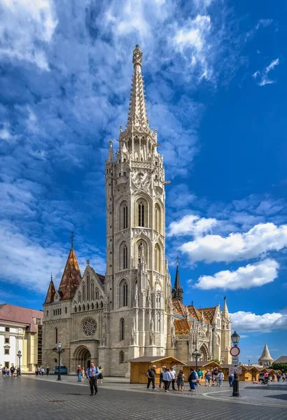 Budapest Ungarn 2021 Kirche Mariä Himmelfahrt Auf Der Budaer Burg — Stockfoto