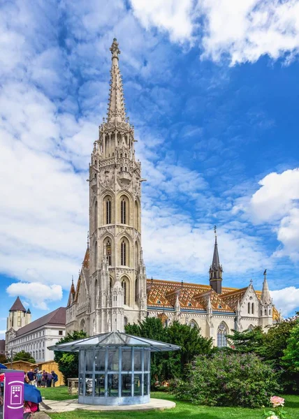 Budapest Hungría 2021 Iglesia Asunción Del Castillo Buda Budapest Hungría — Foto de Stock