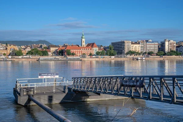 Budapešť Maďarsko 2021 Budínská Městská Architektura Dunaj Slunečného Letního Rána — Stock fotografie