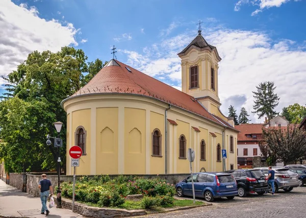 Szentendre Ουγγαρία 2021 Εκκλησία Στην Κεντρική Πλατεία Του Szentendre Ουγγαρία — Φωτογραφία Αρχείου