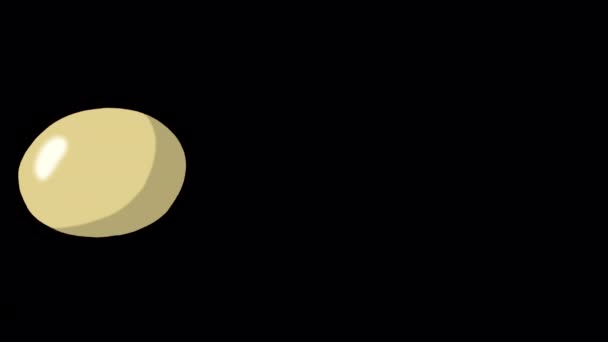 褐色毛毛虫从蛋中出来 手工制作的动画4K画面 用阿尔法通道隔离 — 图库视频影像