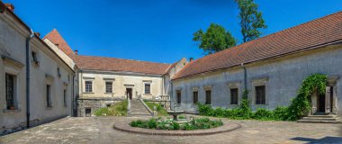 Svirzh, Ukrayna 10.07.2021. Ukrayna 'nın Lviv bölgesindeki Svirzh Kalesi güneşli bir yaz gününde