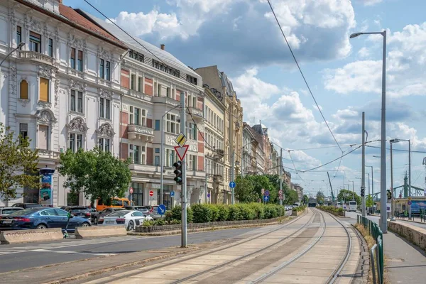 Budapeste Hungria 2021 Ruas Cidade Velha Peste Budapeste Dia Ensolarado — Fotografia de Stock