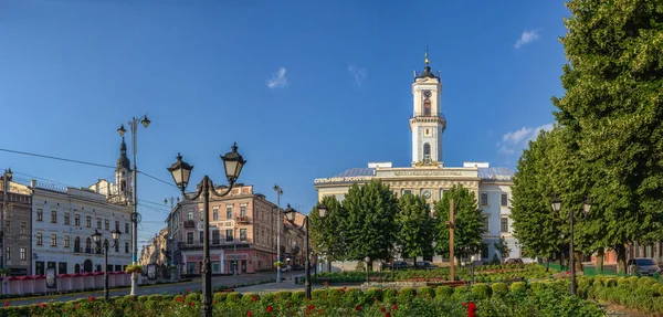 Tschernowitz Ukraine 2021 Rathaus Auf Dem Zentralen Platz Czernowitz Ukraine — Stockfoto