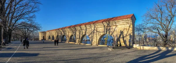 Odessa Ukraine 2022 Quarantine Arch Historical Ruins Khadjibey Fortress Odessa — Stock Photo, Image