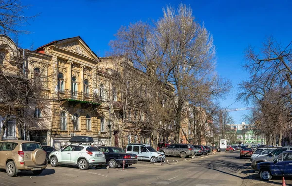 2022年2月21日 乌克兰敖德萨 敖德萨历史中心的街道 一个阳光灿烂的冬日 — 图库照片