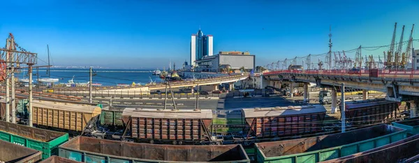Odessa Ucrânia 2019 Vista Porto Passageiros Estação Marítima Odessa Ucrânia — Fotografia de Stock