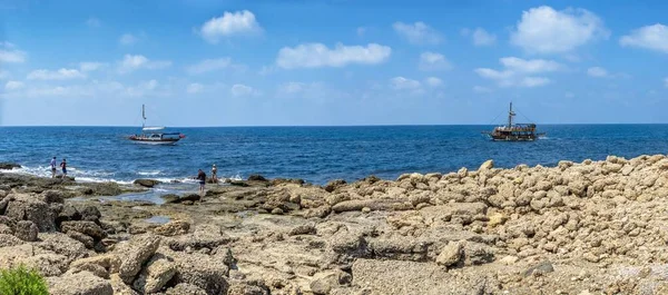 Side Türkei 2021 Küste Nahe Der Antiken Stadt Side Der — Stockfoto