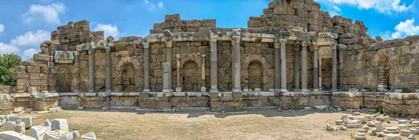 Sidan Turkiet 2021 Agora Området Den Antika Staden Side Provinsen — Stockfoto