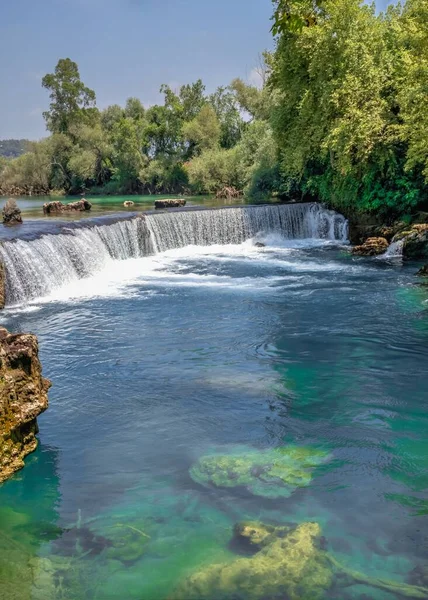 Cachoeira Manavgat Rio Província Antalya Turquia Dia Ensolarado Verão — Fotografia de Stock