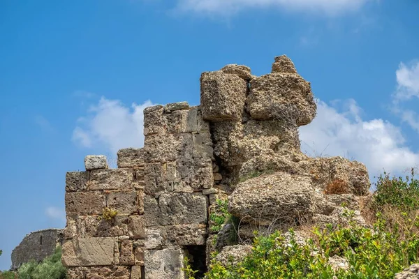 Strona Turcja 2021 Ruiny Starożytnego Miasta Side Prowincji Antalya Turcji — Zdjęcie stockowe