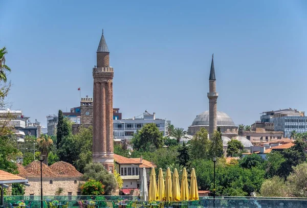 Antalya Turquia 2021 Vista Panorâmica Superior Cidade Velha Antalya Turquia — Fotografia de Stock