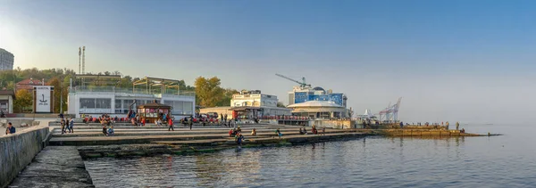 Odessa Ukrayna 2020 Odessa Ukrayna Daki Langerone Plajında Kasvetli Bir — Stok fotoğraf