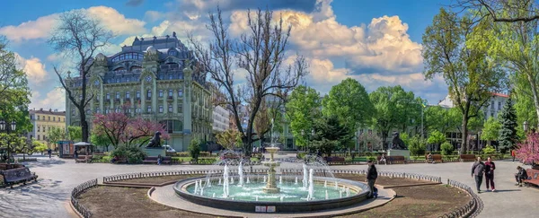 Odessa Ucrania 2022 Fuente Jardín Ciudad Odessa Durante Guerra Ucrania — Foto de Stock