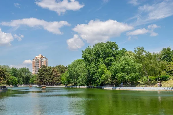 Odessa Ukrajna 2022 Mesterséges Szabadság Park Odessa Ukrajna Egy Napos — Stock Fotó