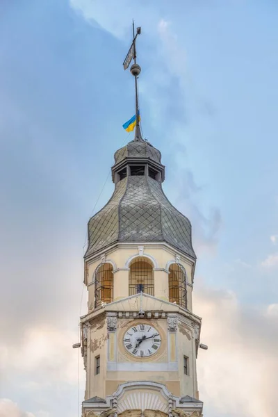 Kolomia Ucrania 2021 Edificios Casco Antiguo Kolomia Ucrania Día Nublado —  Fotos de Stock