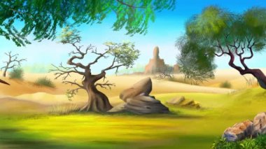 Bir Avustralya kangurusu zıplaması. El yapımı HD animasyon görüntüleri