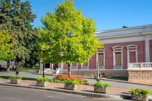 Odessa Ukraina 2022 Plac Teatralny Historycznym Centrum Odessy Ukraina Słoneczny — Zdjęcie stockowe