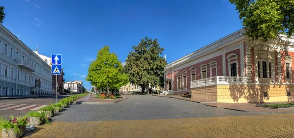 Odessa Ukraine 2022 Lanzheronowskaja Straße Odessa Ukraine Einem Sonnigen Sommertag — Stockfoto
